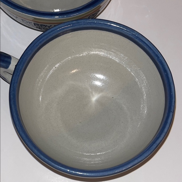 Louisville Stoneware 1982 Kentucky Burgoo Ceramic Soup Bowl with Blue Accents - Picture 8 of 9